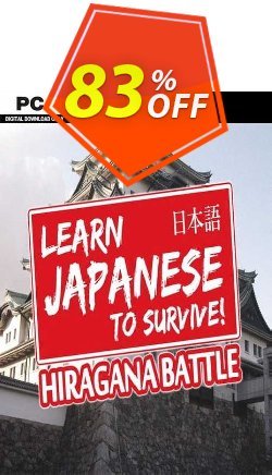 83% OFF Learn Japanese To Survive! Hiragana Battle PC - EN  Coupon code
