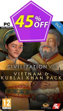 45% OFF Sid Meier’s Civilization VI - Vietnam & Kublai Khan Civilization & Scenario Pack PC DLC - Epic  Discount