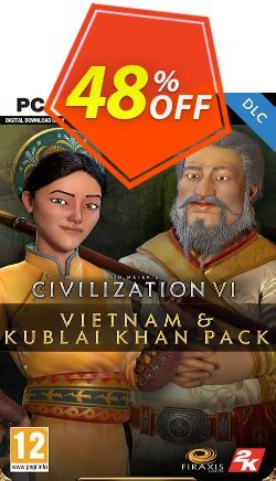 Sid Meier’s Civilization VI - Vietnam &amp; Kublai Khan Civilization &amp; Scenario Pack PC DLC (Steam) Deal 2024 CDkeys