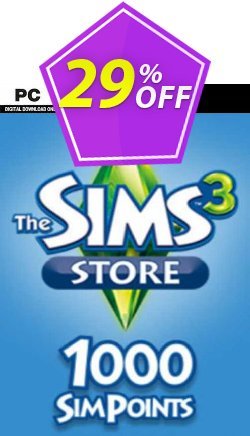 29% OFF The Sims 3 - 1000 SimPoints PC Discount