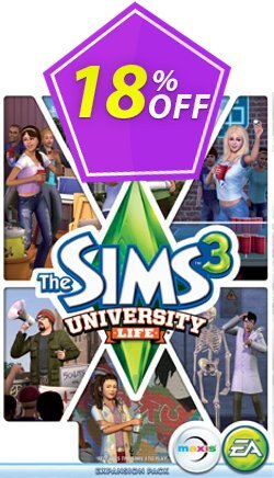 18% OFF The Sims 3: University Life PC Discount