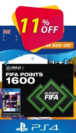 FIFA 21 Ultimate Team 1600 Points Pack PS4/PS5 (UK) Deal 2024 CDkeys