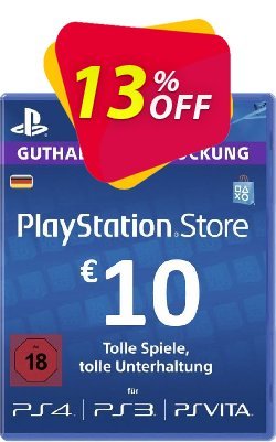 13% OFF PlayStation Network - PSN Card - 10 EUR - Germany  Discount