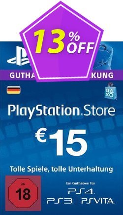 13% OFF PlayStation Network - PSN Card - 15 EUR - Germany  Discount