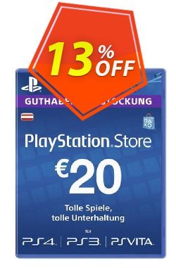 13% OFF PlayStation Network - PSN Card - 20 EUR - Austria  Coupon code