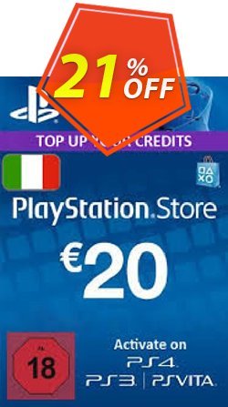 21% OFF PlayStation Network - PSN Card - 20 EUR - Italy  Discount