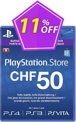 11% OFF PlayStation Network - PSN Card - 50 CHF - Switzerland  Coupon code