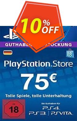 10% OFF PlayStation Network - PSN Card - 75 EUR - Germany  Coupon code