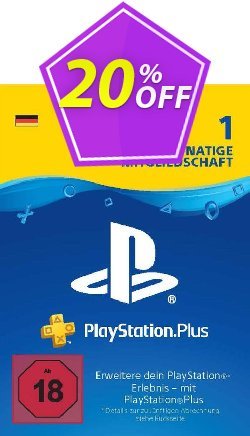 20% OFF PlayStation Plus - 1 Month Subscription - Germany  Coupon code