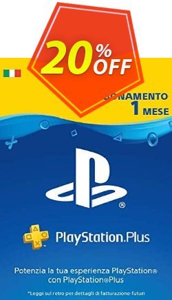 20% OFF Playstation Plus - 1 Month Subscription - Italy  Coupon code