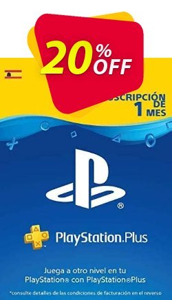 20% OFF Playstation Plus - 1 Month Subscription - Spain  Coupon code