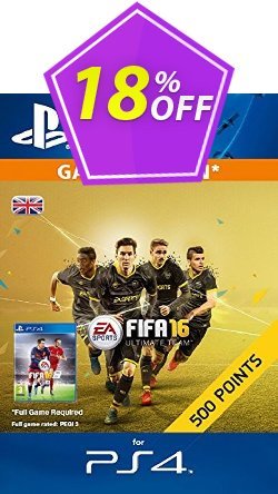 18% OFF 500 FIFA 16 Points PS4 PSN Code - UK account Discount