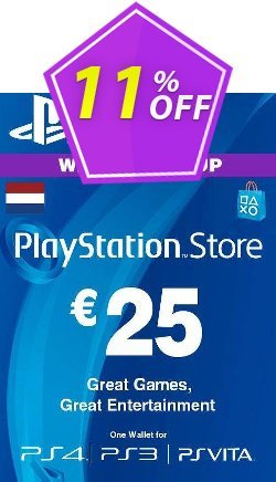 11% OFF PlayStation Network - PSN Card - 25 EUR - Netherlands  Coupon code