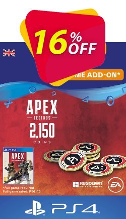 16% OFF Apex Legends 2150 Coins PS4 - UK  Coupon code