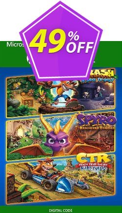 49% OFF Crash + Spyro Triple Play Bundle Xbox One - UK  Discount
