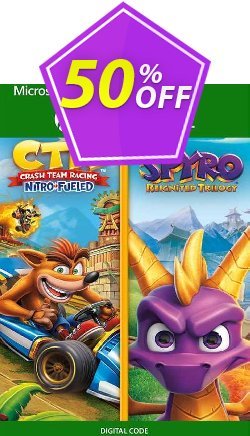 50% OFF Crash Team Racing Nitro-Fueled + Spyro Game Bundle Xbox One - UK  Coupon code