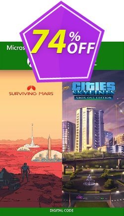 74% OFF Cities: Skylines + Surviving Mars Xbox One - UK  Coupon code