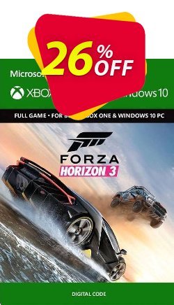 26% OFF Forza Horizon 3 Xbox One/PC - UK  Coupon code