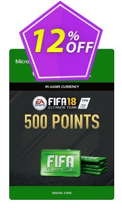 12% OFF Fifa 18 - 500 FUT Points - Xbox One  Discount