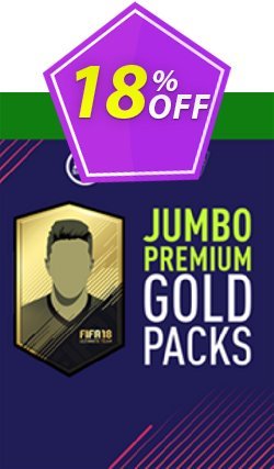18% OFF FIFA 18 - Xbox One - 5 Jumbo Premium Gold Packs DLC Discount