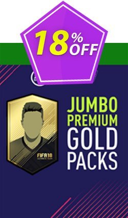 18% OFF FIFA 18 - Xbox One - 5 Jumbo Premium Gold Packs DLC Coupon code