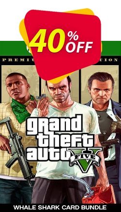40% OFF Grand Theft Auto V 5 Premium Online Edition & Megalodon Shark Card Bundle Xbox One - EU  Coupon code