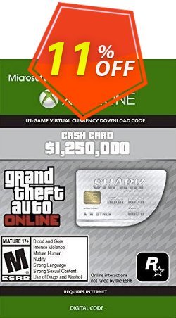 11% OFF Grand Theft Auto V - Great White Shark Cash Card Xbox One - UK  Discount