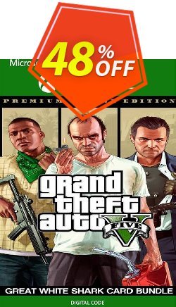 53% OFF Grand Theft Auto V Premium Online Edition & Great White Shark Card Bundle Xbox One - US Discount