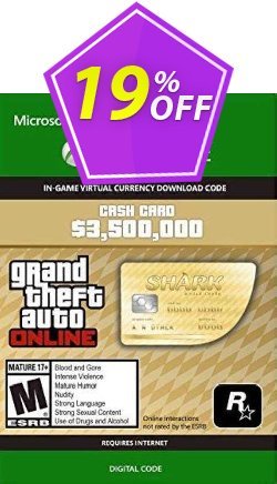Grand Theft Auto V - Whale Shark Cash Card Xbox One - EU Coupon discount Grand Theft Auto V - Whale Shark Cash Card Xbox One (EU) Deal 2021 CDkeys - Grand Theft Auto V - Whale Shark Cash Card Xbox One (EU) Exclusive Sale offer for iVoicesoft