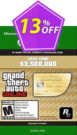 13% OFF Grand Theft Auto V - Whale Shark Cash Card Xbox One - UK  Coupon code