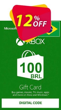 12% OFF Xbox Live Gift Card - 100 BRL Coupon code