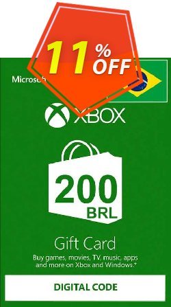 11% OFF Xbox Live Gift Card - 200 BRL Coupon code