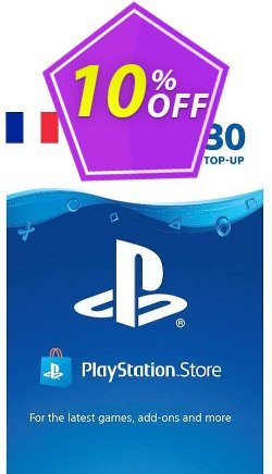 10% OFF PlayStation Network - PSN Card - 30 EUR - FRANCE  Coupon code