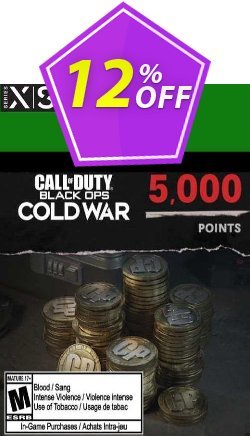 12% OFF Call of Duty: Black Ops Cold War - 5000 Points Xbox One/ Xbox Series X|S Coupon code