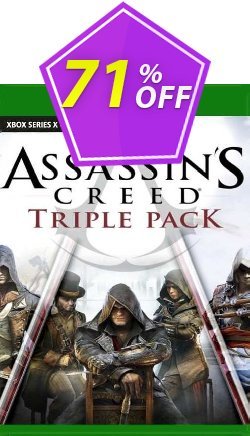 Assassin&#039;s Creed Triple Pack: Black Flag, Unity, Syndicate Xbox One - UK  Coupon discount Assassin&#039;s Creed Triple Pack: Black Flag, Unity, Syndicate Xbox One (UK) Deal 2024 CDkeys - Assassin&#039;s Creed Triple Pack: Black Flag, Unity, Syndicate Xbox One (UK) Exclusive Sale offer 