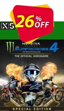 Monster Energy Supercross 4 Special Edition Xbox Series X|S - UK  Coupon discount Monster Energy Supercross 4 Special Edition Xbox Series X|S (UK) Deal 2024 CDkeys - Monster Energy Supercross 4 Special Edition Xbox Series X|S (UK) Exclusive Sale offer 