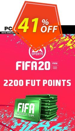 41% OFF FIFA 20 Ultimate Team - 2200 FIFA Points PC Coupon code