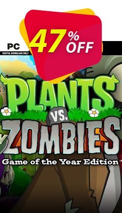 47% OFF Plants vs. Zombies Game of the Year Edition PC Coupon code