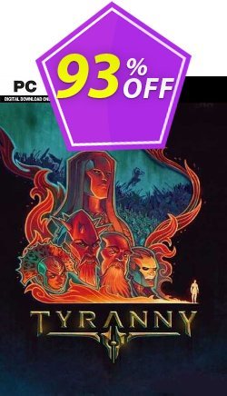 93% OFF Tyranny PC Coupon code