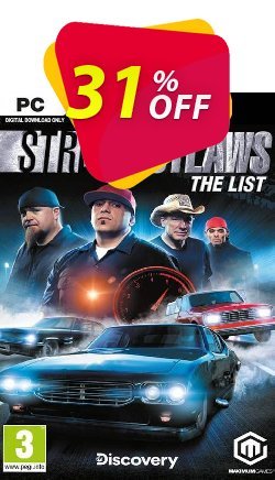 31% OFF Street Outlaws: The List PC Coupon code