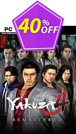 40% OFF Yakuza 4 Remastered PC Coupon code