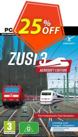 25% OFF ZUSI 3 - Aerosoft Edition PC Coupon code