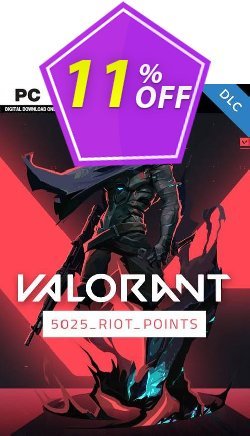 11% OFF Valorant 5025 Riot Points PC Discount