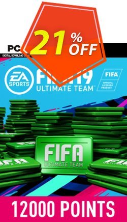 21% OFF FIFA 19 - 12000 FUT Points PC Coupon code