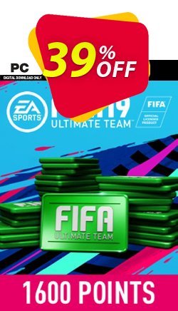 39% OFF FIFA 19 - 1600 FUT Points PC Coupon code