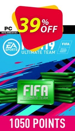 39% OFF FIFA 19 - 1050 FUT Points PC Coupon code