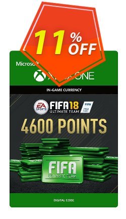 11% OFF Fifa 18 - 4600 FUT Points - Xbox One  Coupon code