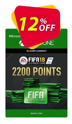 12% OFF Fifa 18 - 2200 FUT Points - Xbox One  Coupon code