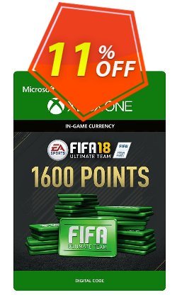 11% OFF Fifa 18 - 1600 FUT Points - Xbox One  Coupon code