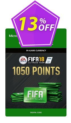 13% OFF Fifa 18 - 1050 FUT Points - Xbox One  Discount